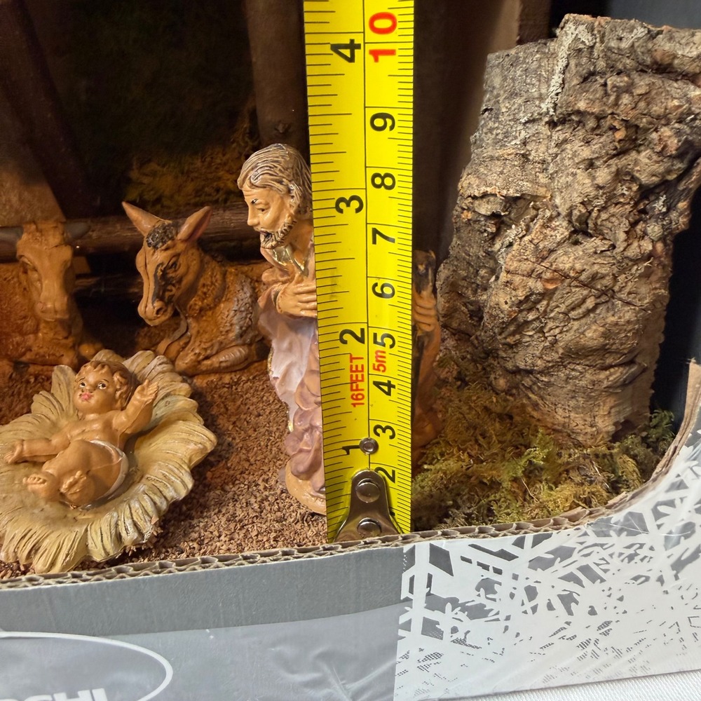 Euromarchi Made In Italy Nativity Hand-Painted Presepe Holy Family Stable‎ NEW - Picture 8 of 12